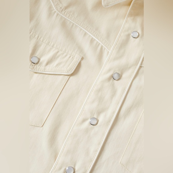 NWT MANGO Cotton shirt with shoulder pads size M - Picture 6 of 7